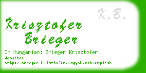krisztofer brieger business card